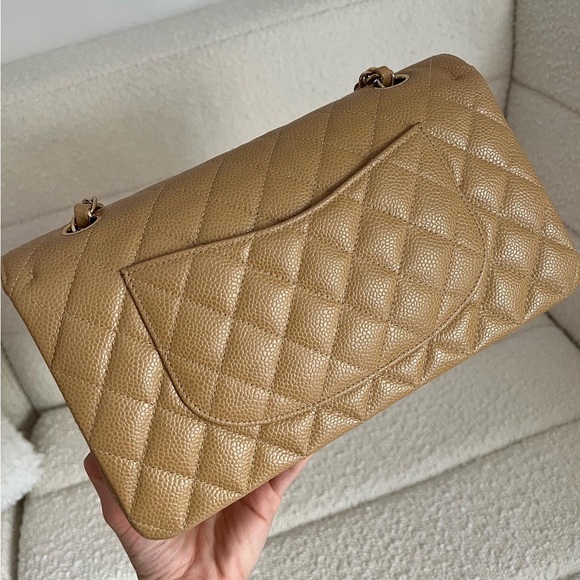 Chanel Classic Double Flap bag Medium Dark Beige - Picture 8 of 16